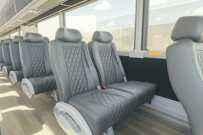 interior of Coach Bus Gary charter bus